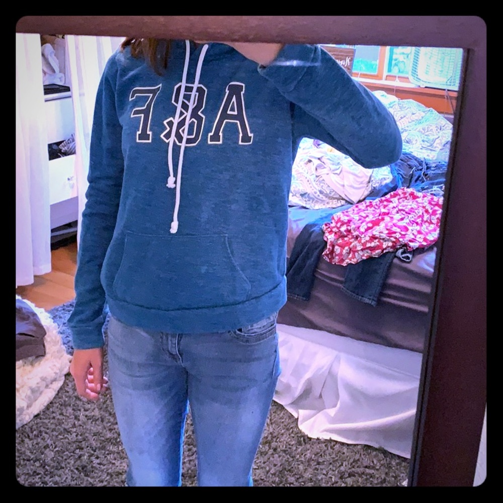 Cozy blue sweatshirt